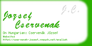 jozsef cservenak business card